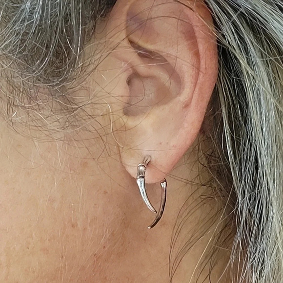 Front/Back Claw Drop Earrings - Picture 3 of 7